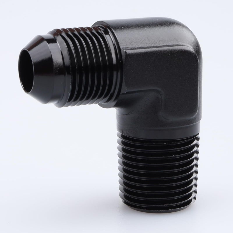 AC PERFORMANCE 90 Degree Elbow -8 AN Male to 1/2" NPT Male Fitting Adapter Connector Aluminum Black - Image 3